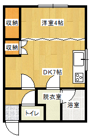 蘭マンション101号室　平面