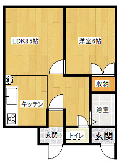 コーポ２０００Ｘ　Ｂ号室_間取