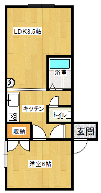 コーポ２０００Ｘ　２－Ｃ号室_間取